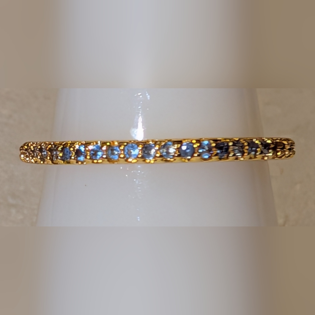 *Bp #2283 Unicorn Alert Farmhouse Lab Aqua Blue Topaz 18k Yellow Gold 6 Ring New